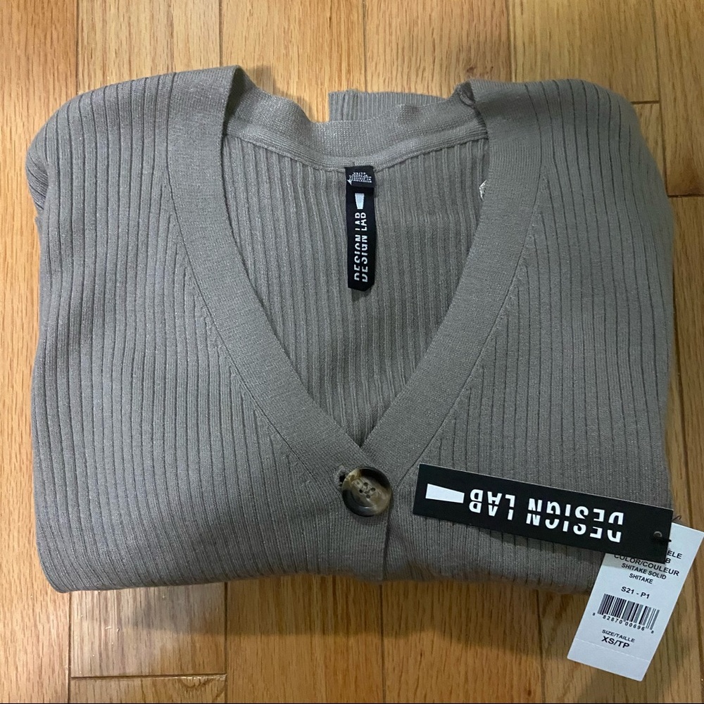 Brand New Oversized Cropped Cardigan Shitake Color